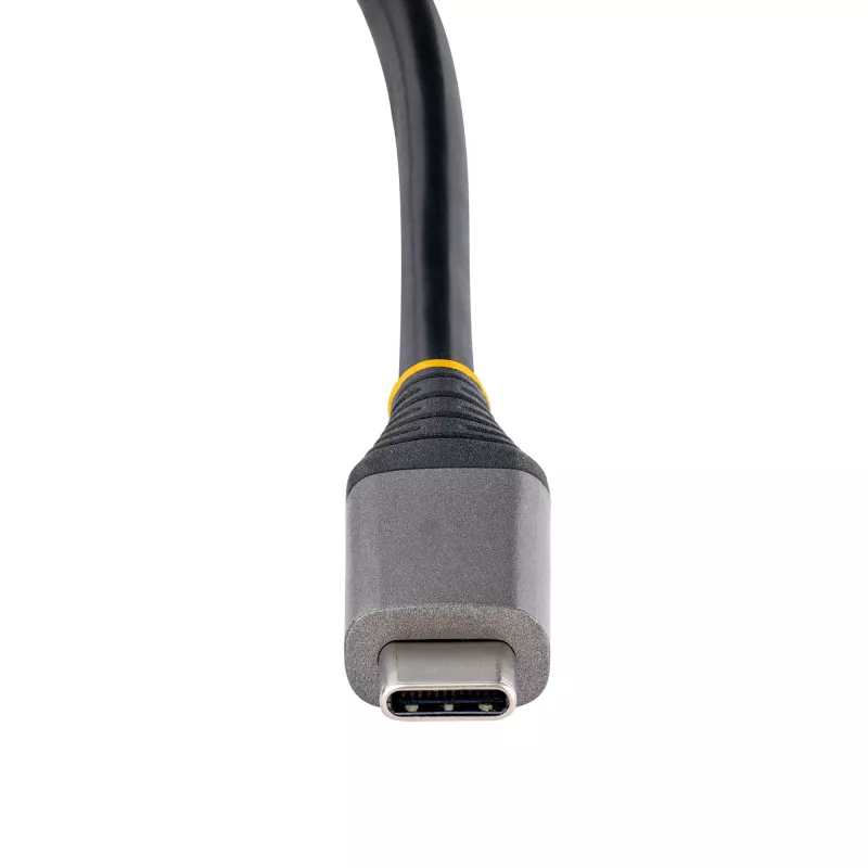 StarTech.com 4-pordiline USB-C-jaotur, 4x USB-C-porti, USB 3.2 Gen 2 (10 Gbit/s) - kaasaskantav USB-C-jaotur 100W toiteedastusega - USB USB-C jaotur 12,6 tolli/32 cm ümber keeratava kaabliga