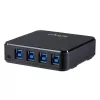 StarTech.com 4 to 4 USB 3.0 Peripheral Sharing Switch, 5 Gbit/s, Micro-USB Type-B, Must, plastik, CE, FCC, REACH, 0 - 40 °C