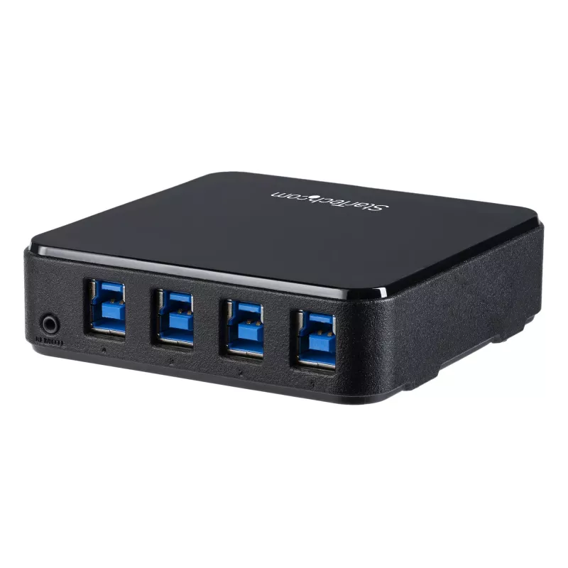 StarTech.com 4 to 4 USB 3.0 Peripheral Sharing Switch, 5 Gbit/s, Micro-USB Type-B, Must, plastik, CE, FCC, REACH, 0 - 40 °C