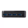StarTech.com 4 to 4 USB 3.0 Peripheral Sharing Switch, 5 Gbit/s, Micro-USB Type-B, Must, plastik, CE, FCC, REACH, 0 - 40 °C