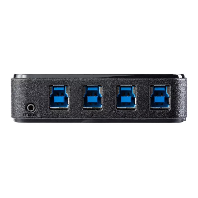 StarTech.com 4 to 4 USB 3.0 Peripheral Sharing Switch, 5 Gbit/s, Micro-USB Type-B, Must, plastik, CE, FCC, REACH, 0 - 40 °C