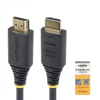 StarTech.com 3m (10ft) Premium Certified High Speed HDMI kaabel, 4K 60Hz/1440p 144Hz, HDR10/HDCP 2.2/ARC, 18Gbps, UHD HDMI 2.0 Cord for TV/Monitor/Display, TPE Jacket
