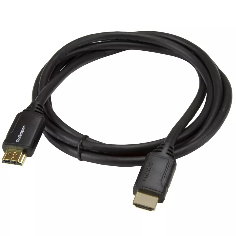 StarTech.com 6 jala (2 m) Premium-sertifitseeritud HDMI 2.0 kaabel Ethernetiga – ülikiire Ultra HD 4K 60 Hz HDMI-kaabel HDR10 – HDMI-juhe (isane/isane pistikud) – UHD-kuvarite, telerite, ekraanide jaoks
