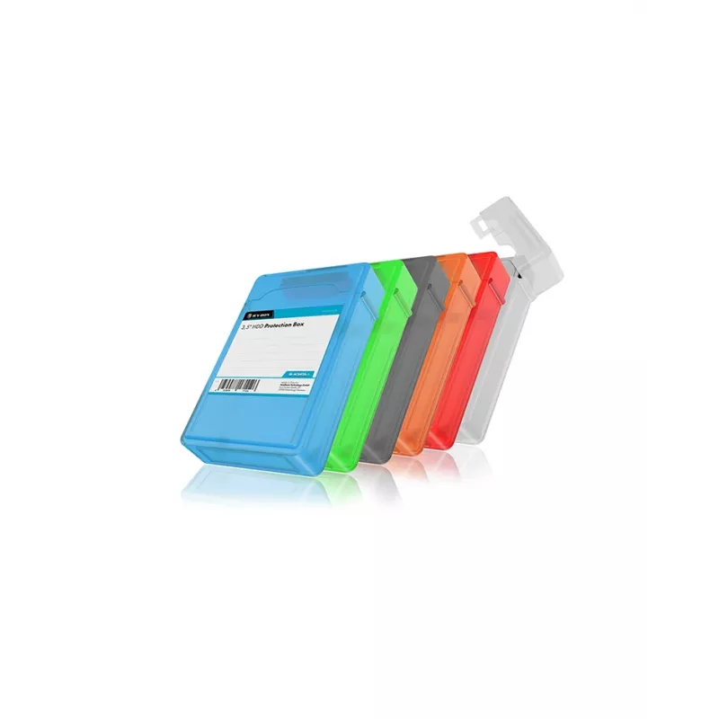 ICY BOX IB-AC602b-6 Pouch case Plastikust Sinine, Roheline, Hall, Oranž, Punane, Valge