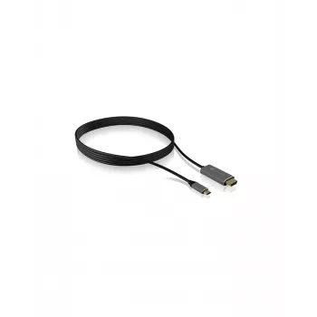 ICY BOX IB-CB020-C HDMI-kaabel 1,8 m HDMI tüüp A (standardne) Must, Hõbedane