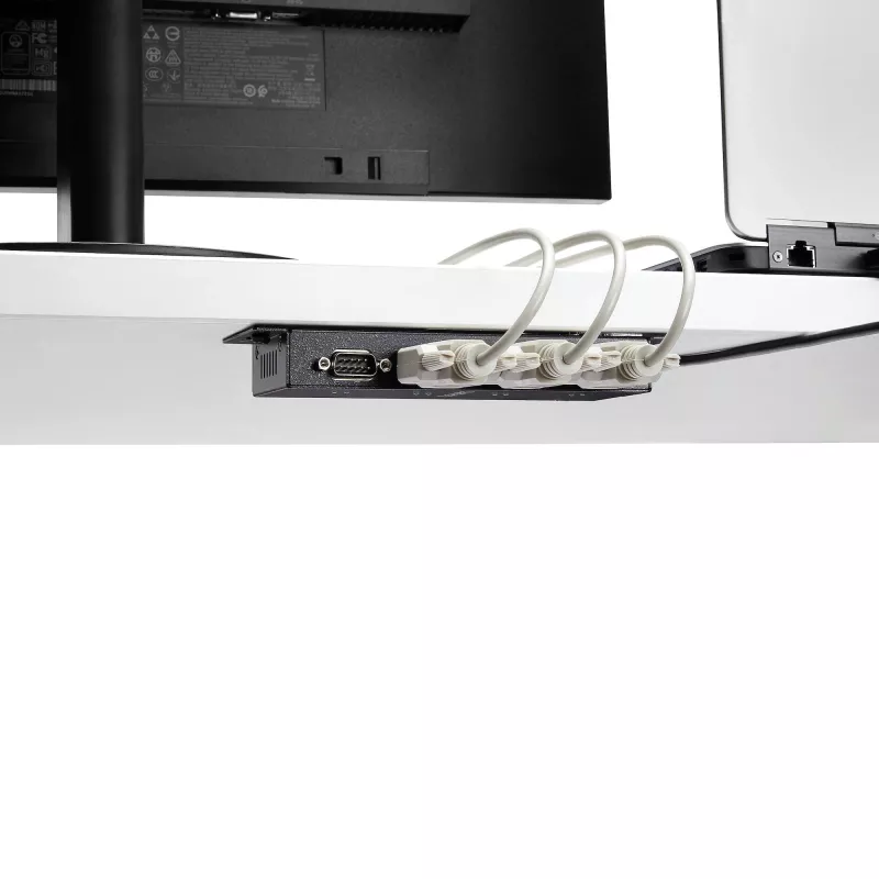 StarTech.com 4-pordiline USB-DB9 RS232 jadaadapteri jaotur – tööstuslik DIN-liistule ja seinale kinnitatav