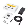 StarTech.com 4-pordiline USB-DB9 RS232 jadaadapteri jaotur – tööstuslik DIN-liistule ja seinale kinnitatav