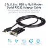 StarTech.com 1,8m 1-pordiline USB-RS232 seeriaadapter, FTDI DB9 seeria DCE-adapterkaabel, nullmodem, USB 2.0 - TAA