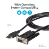 StarTech.com 1,8m 1-pordiline USB-RS232 seeriaadapter, FTDI DB9 seeria DCE-adapterkaabel, nullmodem, USB 2.0 - TAA