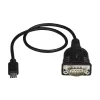StarTech.com USB-C-lt RS232 jadaadapteri kaabel koos COM-pordi säilitamisega - 40 cm USB-tüüp C - RS232 (DB9) jadamuuundurkaabel - PLC-dele, skanneritele, printeritele - Windows/Mac/Linux