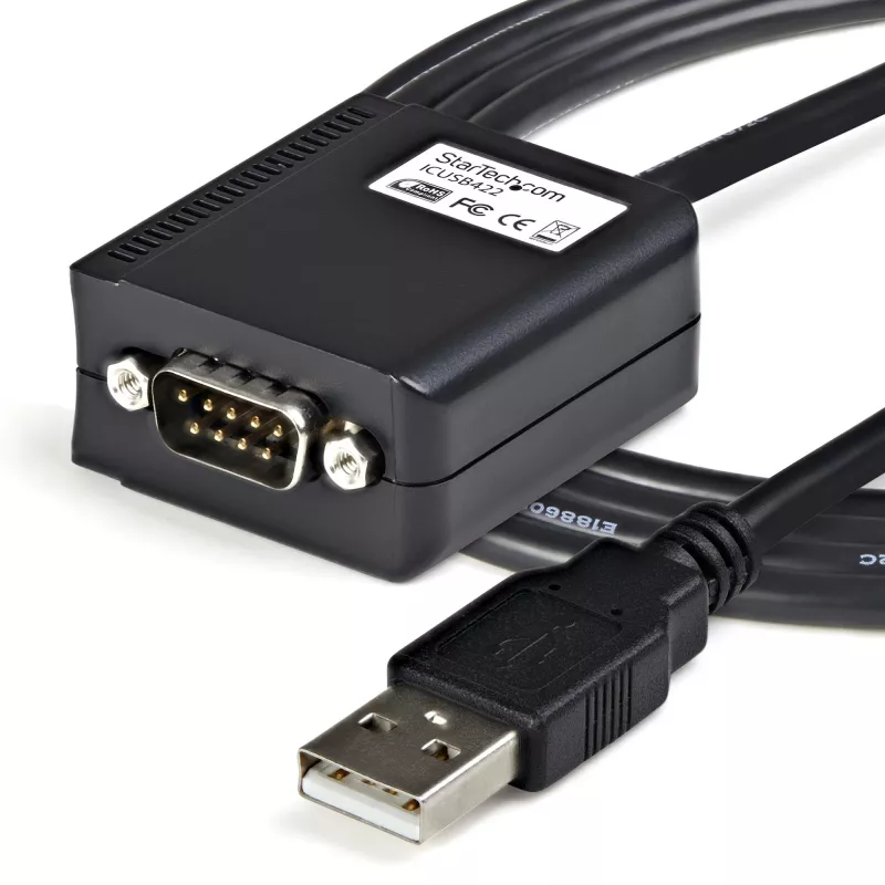 StarTech.com 1,8 m (6 jalga) 1-pordiline professionaalne RS422/485 USB-jadakaabli adapter COM-i säilitusega, USB-RS422 adapter - TAA
