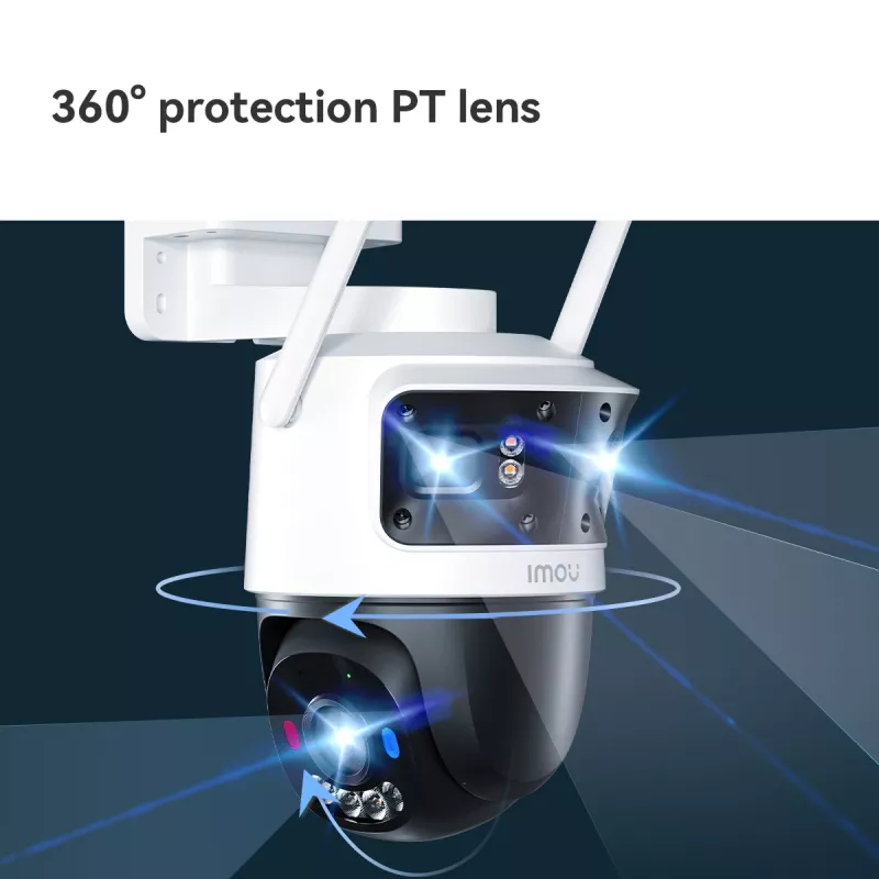IP turvakaamera IMOU Cruiser Triple IPC-S7UP-11M0WED — 2880×1620, 6 mm, 8× digitaalne suum, juhtmega ja juhtmevaba, välistingimustesse, lae/seinale kinnitatav