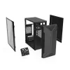 PC-korpus KRUX Astro Cube Must — kuubikkorpus, toetab micro ATX/mini‑ITX, 1×3,5-tolline + 2×2,5-tollised pesad, külgaken, max PSU 28 cm, max jahuti kõrgus 136 mm