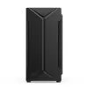 PC-korpus KRUX Astro Cube Must — kuubikkorpus, toetab micro ATX/mini‑ITX, 1×3,5-tolline + 2×2,5-tollised pesad, külgaken, max PSU 28 cm, max jahuti kõrgus 136 mm