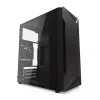 PC-korpus KRUX Astro Cube Must — kuubikkorpus, toetab micro ATX/mini‑ITX, 1×3,5-tolline + 2×2,5-tollised pesad, külgaken, max PSU 28 cm, max jahuti kõrgus 136 mm