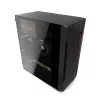 PC-korpus KRUX Astro Cube Must — kuubikkorpus, toetab micro ATX/mini‑ITX, 1×3,5-tolline + 2×2,5-tollised pesad, külgaken, max PSU 28 cm, max jahuti kõrgus 136 mm