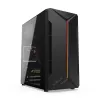 PC-korpus KRUX Astro Cube Must — kuubikkorpus, toetab micro ATX/mini‑ITX, 1×3,5-tolline + 2×2,5-tollised pesad, külgaken, max PSU 28 cm, max jahuti kõrgus 136 mm