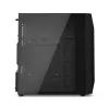 PC-korpus KRUX Astro Cube Must — kuubikkorpus, toetab micro ATX/mini‑ITX, 1×3,5-tolline + 2×2,5-tollised pesad, külgaken, max PSU 28 cm, max jahuti kõrgus 136 mm