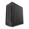 PC-korpus KRUX Astro Cube Must — kuubikkorpus, toetab micro ATX/mini‑ITX, 1×3,5-tolline + 2×2,5-tollised pesad, külgaken, max PSU 28 cm, max jahuti kõrgus 136 mm