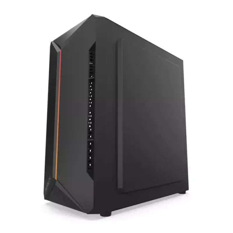 PC-korpus KRUX Astro Cube Must — kuubikkorpus, toetab micro ATX/mini‑ITX, 1×3,5-tolline + 2×2,5-tollised pesad, külgaken, max PSU 28 cm, max jahuti kõrgus 136 mm