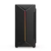 PC-korpus KRUX Astro Cube Must — kuubikkorpus, toetab micro ATX/mini‑ITX, 1×3,5-tolline + 2×2,5-tollised pesad, külgaken, max PSU 28 cm, max jahuti kõrgus 136 mm