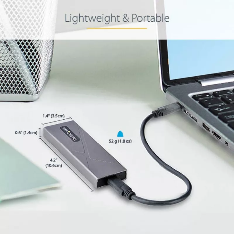 StarTech.com USB-C 10Gbps – M.2 NVMe või M.2 SATA SSD korpus – tööriistavaba väline M.2 PCIe/SATA NGFF SSD alumiiniumkorpus – USB USB-C ja A hostikaablid – toetab 2230/2242/2260/2280