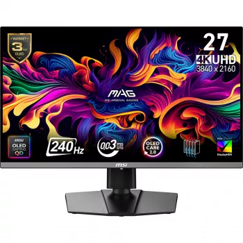 MSI MAG 272UP QD-OLED X24 arvutimonitor 67,3 cm (26,5 tolli) 3840 x 2160 pikslit 4K Ultra HD must