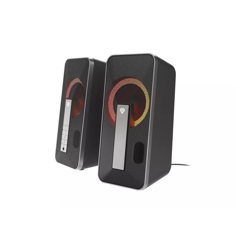 GENESIS Helium 100 BT RGB kõlarikomplekt 10 W PC/sülearvuti Must, Hõbedane 2.0 kanalid Bluetooth