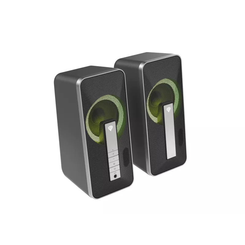 GENESIS Helium 100 BT RGB kõlarikomplekt 10 W PC/sülearvuti Must, Hõbedane 2.0 kanalid Bluetooth
