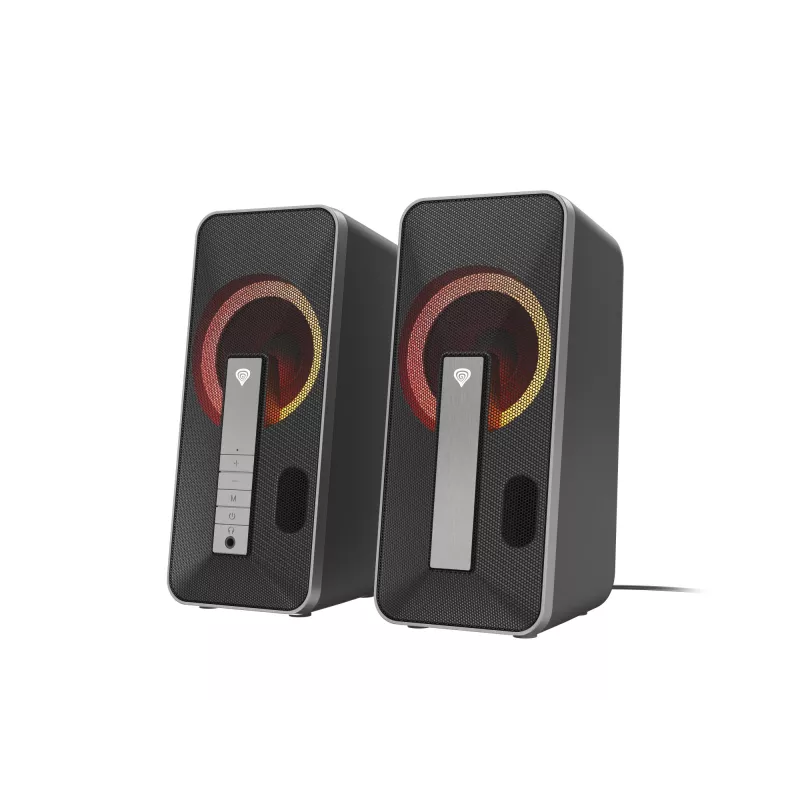 GENESIS Helium 100 BT RGB kõlarikomplekt 10 W PC/sülearvuti Must, Hõbedane 2.0 kanalid Bluetooth