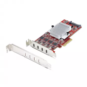 StarTech.com 4-pordiline USB USB-C PCIe kaart, USB 3.2 10Gbps, USB-C PCI Express laienduskaart, 4x sõltumatut USB-kontrollerit, Windows/Linux/macOS, TAA-le vastav
