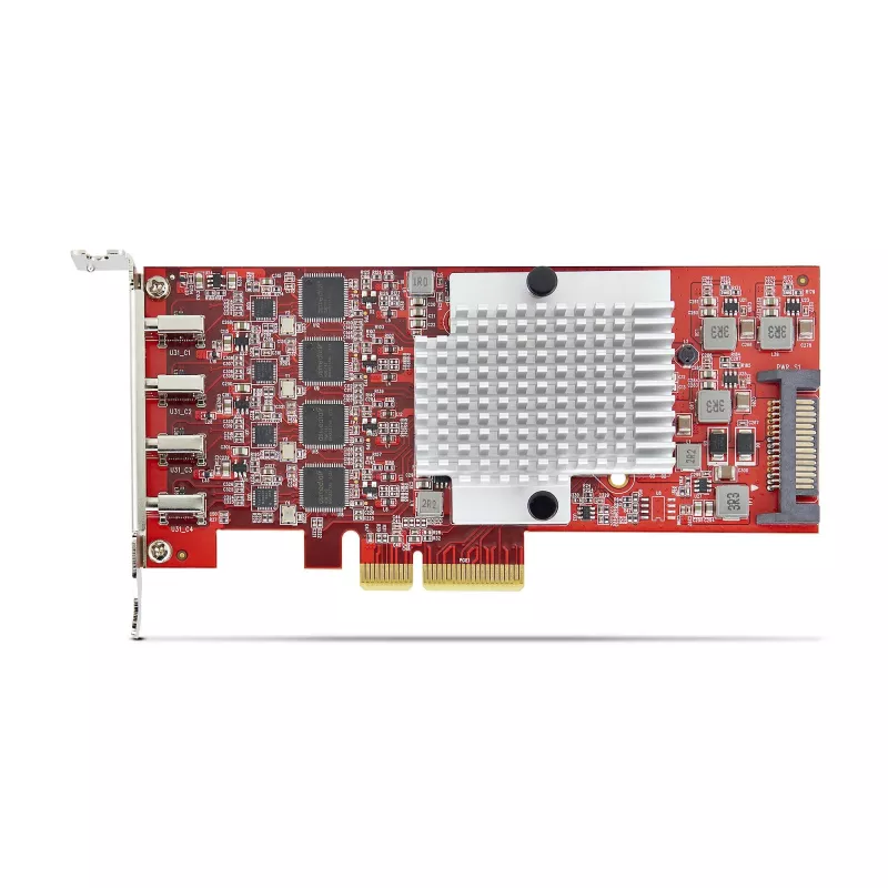 StarTech.com 4-pordiline USB USB-C PCIe kaart, USB 3.2 10Gbps, USB-C PCI Express laienduskaart, 4x sõltumatut USB-kontrollerit, Windows/Linux/macOS, TAA-le vastav