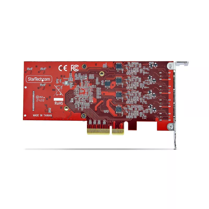 StarTech.com 4-pordiline USB USB-C PCIe kaart, USB 3.2 10Gbps, USB-C PCI Express laienduskaart, 4x sõltumatut USB-kontrollerit, Windows/Linux/macOS, TAA-le vastav