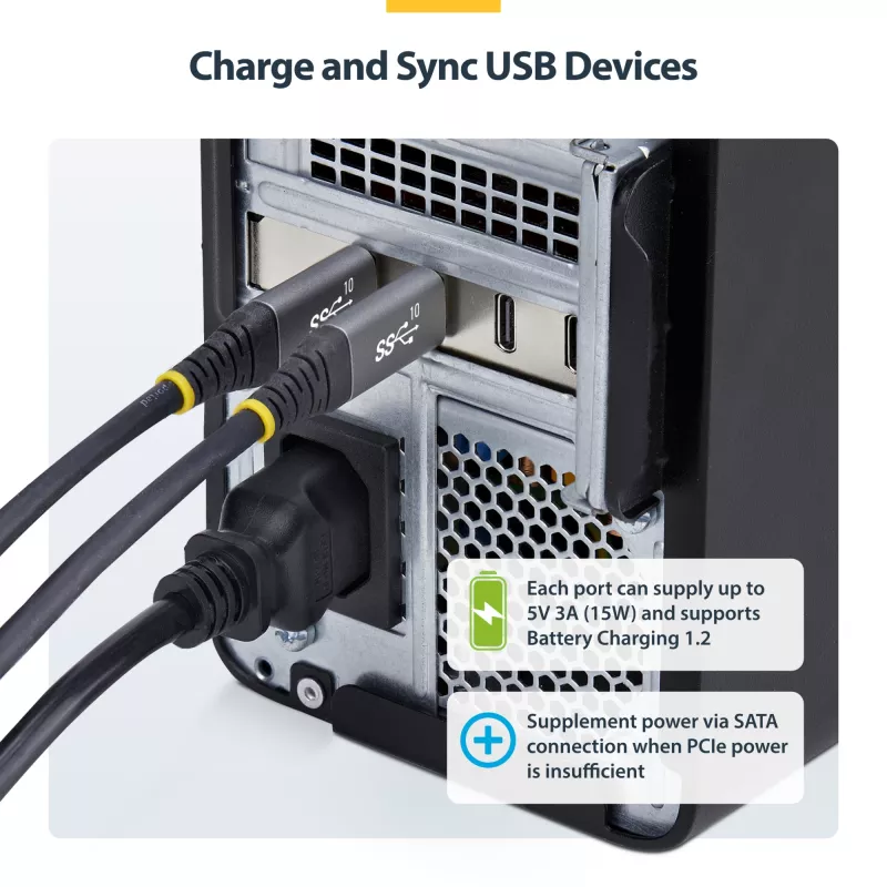 StarTech.com 4-pordiline USB USB-C PCIe kaart, USB 3.2 10Gbps, USB-C PCI Express laienduskaart, 4x sõltumatut USB-kontrollerit, Windows/Linux/macOS, TAA-le vastav