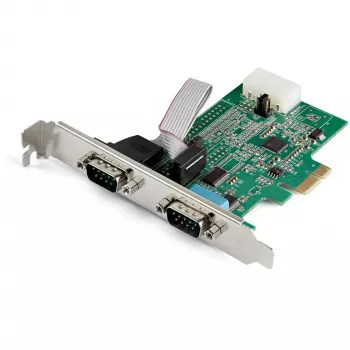 StarTech.com 2-pordine PCI Express RS232 jadaliidese adapterkaart - PCIe RS232 jadaliidese hostkontrolleri kaart - PCIe kahele jadaliidesele DB9 kaart - 16950 UART - laienduskaart - Windows ja Linux
