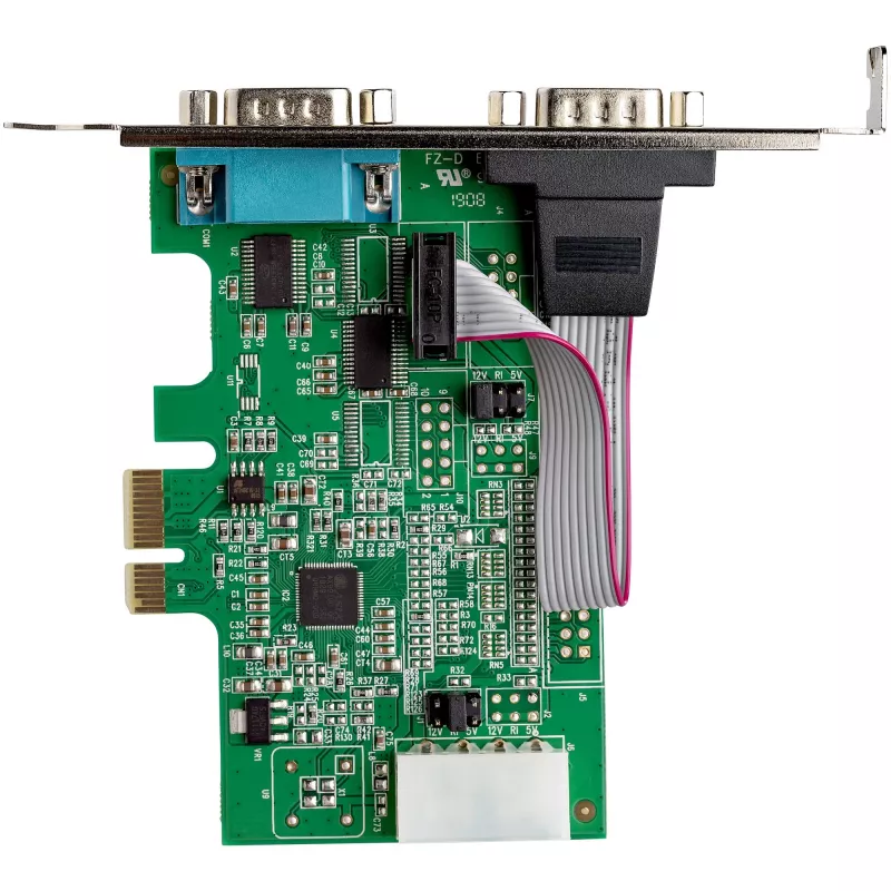 StarTech.com 2-pordine PCI Express RS232 jadaliidese adapterkaart - PCIe RS232 jadaliidese hostkontrolleri kaart - PCIe kahele jadaliidesele DB9 kaart - 16950 UART - laienduskaart - Windows ja Linux