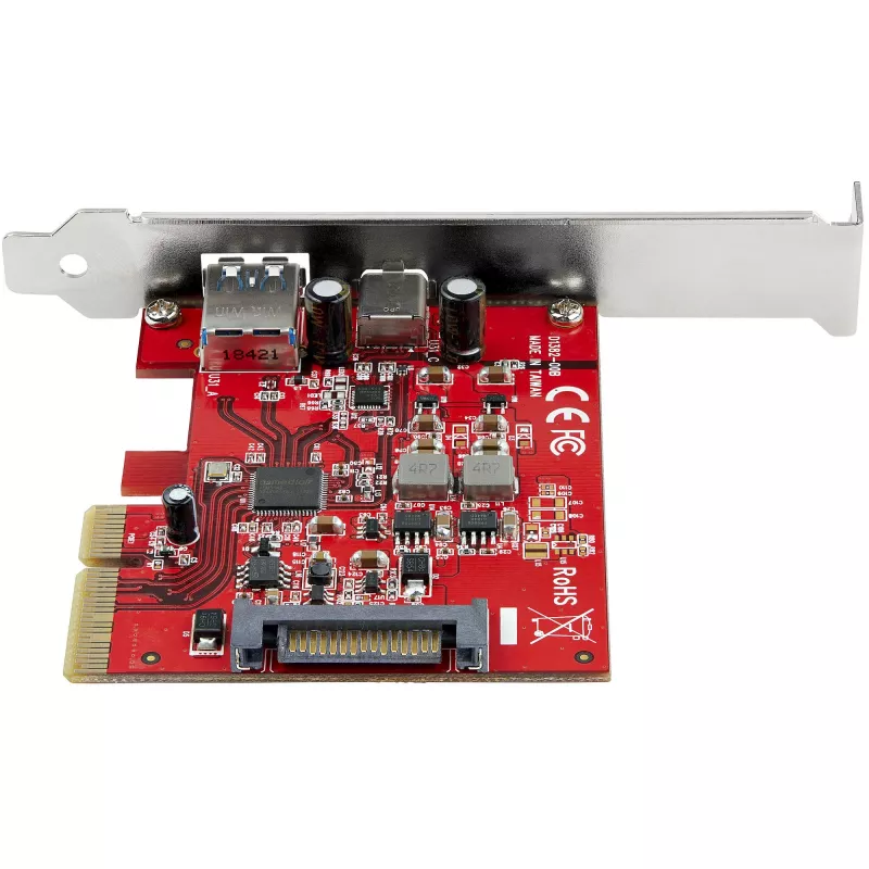 StarTech.com 2-pordiline 10Gbps USB-A ja USB-C PCIe kaart - USB 3.1 Gen 2 PCI Express tüüp C/A hostikontrolleri kaardi adapter - USB 3.2 Gen 2x1 PCIe laienduskaart - Windows, macOS, Linux