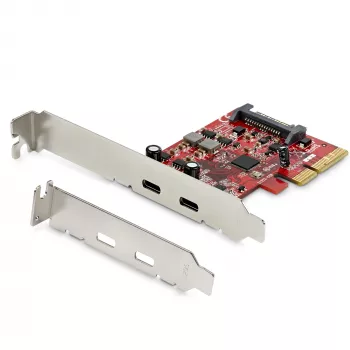 StarTech.com 2-pordiline USB 3.2 Gen 2 PCIe-kaart, USB-C 10Gbps SuperSpeed PCI Express 3.0 x4 kontrollerkaart, USB-C adapterkaart, ainult andmeedastus, Windows/macOS/Linux, TAA