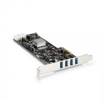 StarTech.com 4 pordiga USB 3.0 PCIe kaart, 4 pühendatud 5 Gbps kanaliga (USB 3.1 Gen 1) – UASP – SATA / LP4 toide – PCI Express adapterkaart