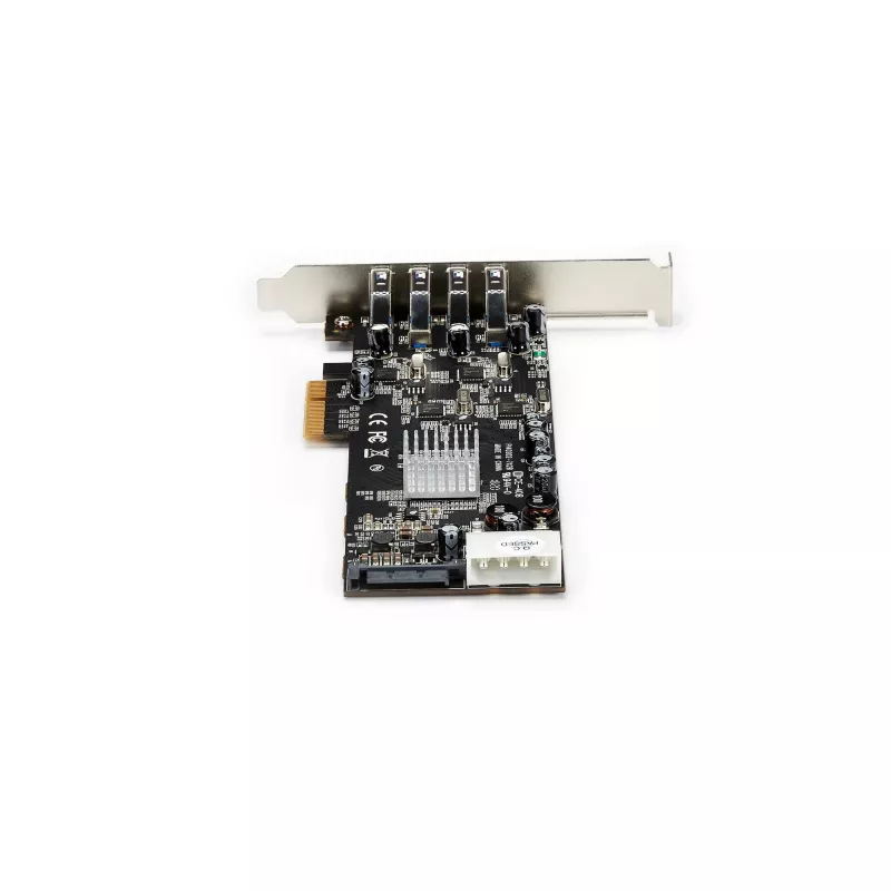 StarTech.com 4 pordiga USB 3.0 PCIe kaart, 4 pühendatud 5 Gbps kanaliga (USB 3.1 Gen 1) – UASP – SATA / LP4 toide – PCI Express adapterkaart