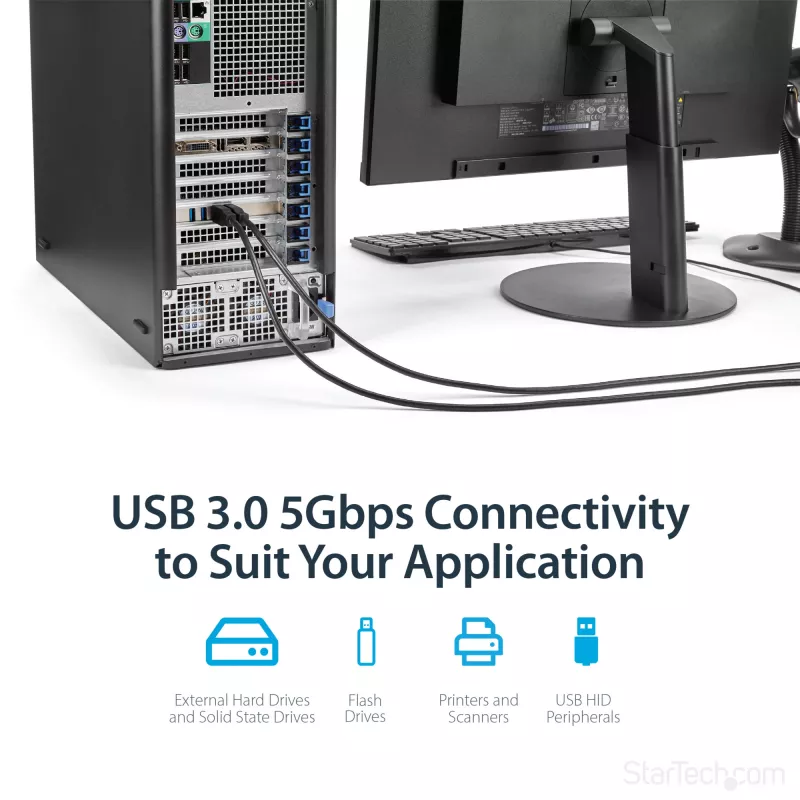 StarTech.com 4 pordiga USB 3.0 PCIe kaart, 4 pühendatud 5 Gbps kanaliga (USB 3.1 Gen 1) – UASP – SATA / LP4 toide – PCI Express adapterkaart