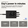 Motorola TurboPower 68W Universaalne Must Vahelduvvool Kiirlaadimine Siseruumidesse
