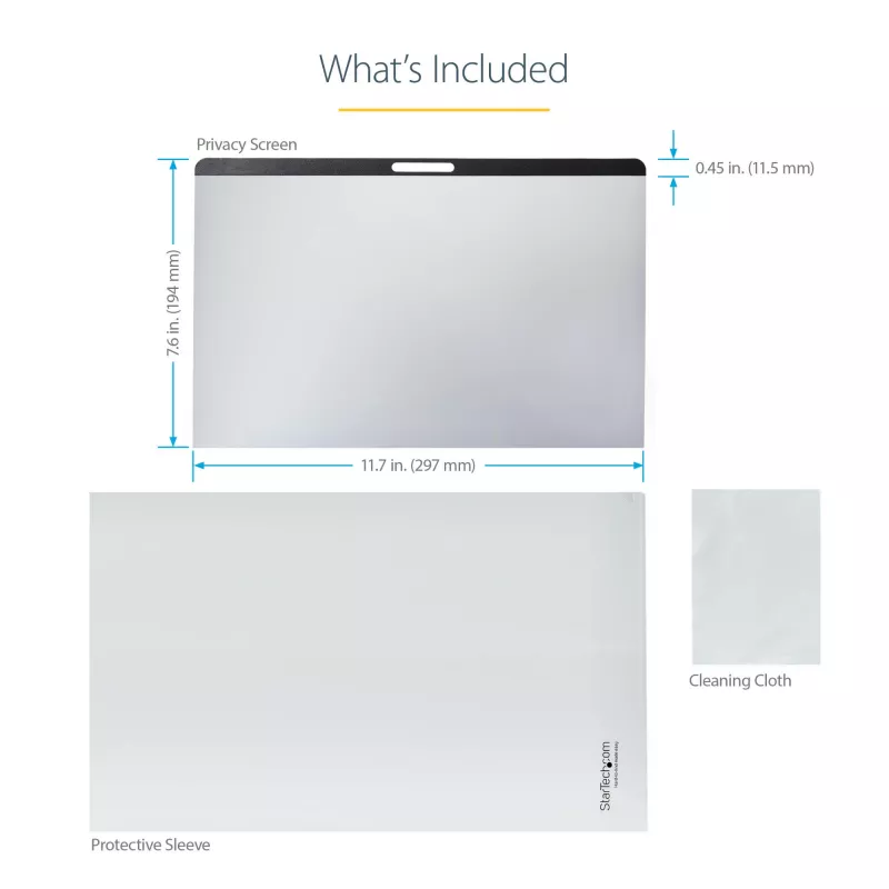 StarTech.com sülearvuti privaatsusfilter 13-tollisele MacBook Pro'le ja MacBook Air'ile - magnetiline eemaldatav turvakile - sinist valgust vähendav ekraanikaitse 16:10 - matt/läikiv - +/-30 kraadi