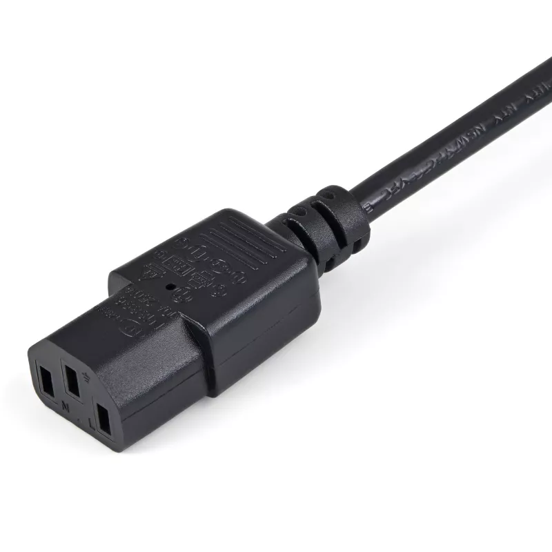 StarTech.com 1 m (3 jalga) toitepikendusjuhe, C14 kuni C13, 10A 125V, 18AWG, arvuti toitekaabli pikendus, IEC-320-C14 kuni IEC-320-C13 vahelduvvoolu toitekaabli pikendus toiteplokile, UL loetletud