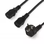 StarTech.com 2m (6 jalga) arvuti toite Y-juhe, 18AWG, EU Schuko kuni 2x C13, 10A 250V, must asendus vahelduvvoolu toitejuhe, printeri toitejuhe, arvuti toiteploki kaabel, monitori toitekaabel - UL loetletud