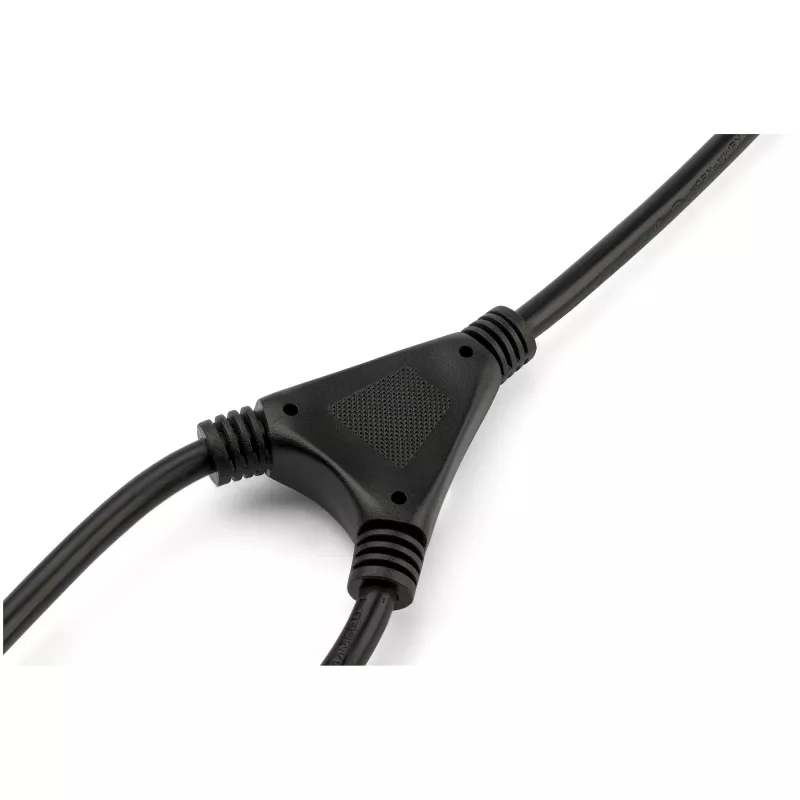 StarTech.com 2m (6 jalga) arvuti toite Y-juhe, 18AWG, EU Schuko kuni 2x C13, 10A 250V, must asendus vahelduvvoolu toitejuhe, printeri toitejuhe, arvuti toiteploki kaabel, monitori toitekaabel - UL loetletud