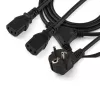 StarTech.com 2m (6 jalga) arvuti toite Y-juhe, 18AWG, EU Schuko kuni 2x C13, 10A 250V, must asendus vahelduvvoolu toitejuhe, printeri toitejuhe, arvuti toiteploki kaabel, monitori toitekaabel - UL loetletud