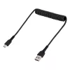 StarTech.com 20in (50cm) USB A to C laadimiskaabel, spiraalne vastupidav kiirlaadimine ja sünkroonimine, kõrgekvaliteetne USB 2.0 A-USB USB-C kaabel, tugevdatud aramiidkiuga, vastupidav isane-isane USB-kaabel