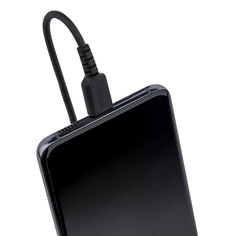 StarTech.com 20in (50cm) USB A to C laadimiskaabel, spiraalne vastupidav kiirlaadimine ja sünkroonimine, kõrgekvaliteetne USB 2.0 A-USB USB-C kaabel, tugevdatud aramiidkiuga, vastupidav isane-isane USB-kaabel