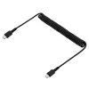 StarTech.com 3ft (1m) USB C Charging kaabel, Coiled Heavy Duty Fast Charge & Sync USB-C kaabel, USB 2.0 USB-C kaabel, Rugged Aramid Fiber, Durable Male to Male USB kaabel, Must